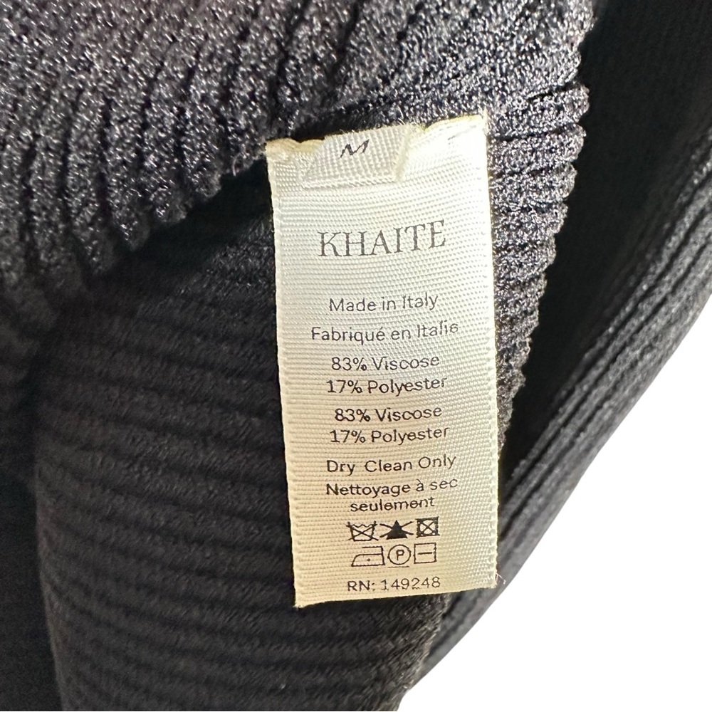KHAITE Nina Sweetheart Rib-Knit Midi Bodycon Cocktail Dress - Picture 15 of 16